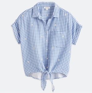 beachlunchlounge Blue  Button-Up Top Size Medium